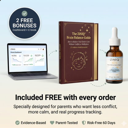 ZINIQ™ Kids - L Methylfolate, Natural Nervous System Support Help Your Child Settle. Feel Safe at Home Again.