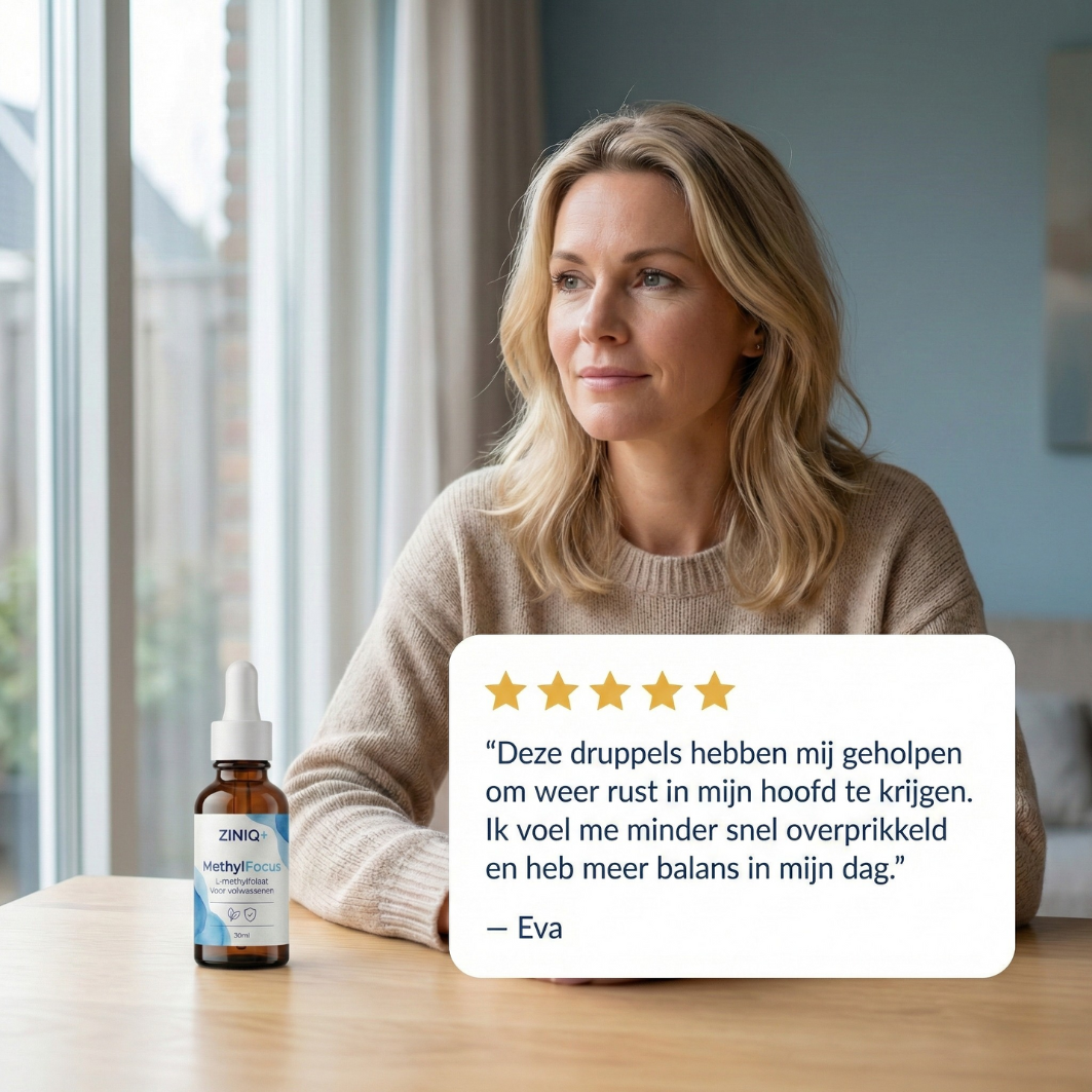 ZINIQ+ MethylFocus Adults | Activated folate for calm, focus, and mental resilience