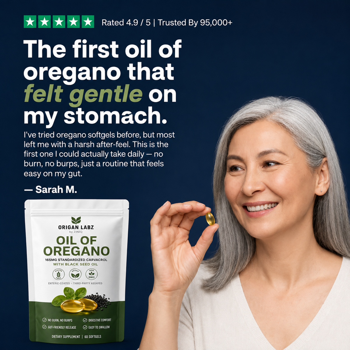 Origan Labs®  DR - Oil of Oregano, Deep Release Softgels - Trust your gut again.