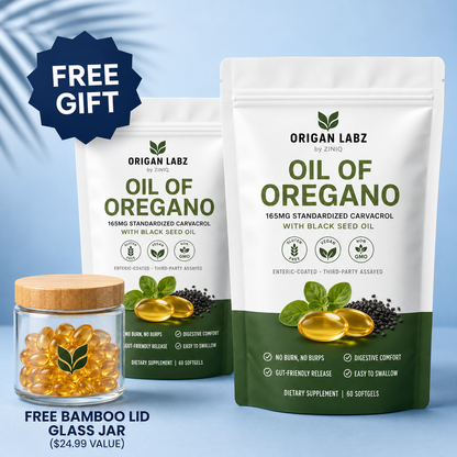Origan Labs®  DR - Oil of Oregano, Deep Release Softgels - Trust your gut again.