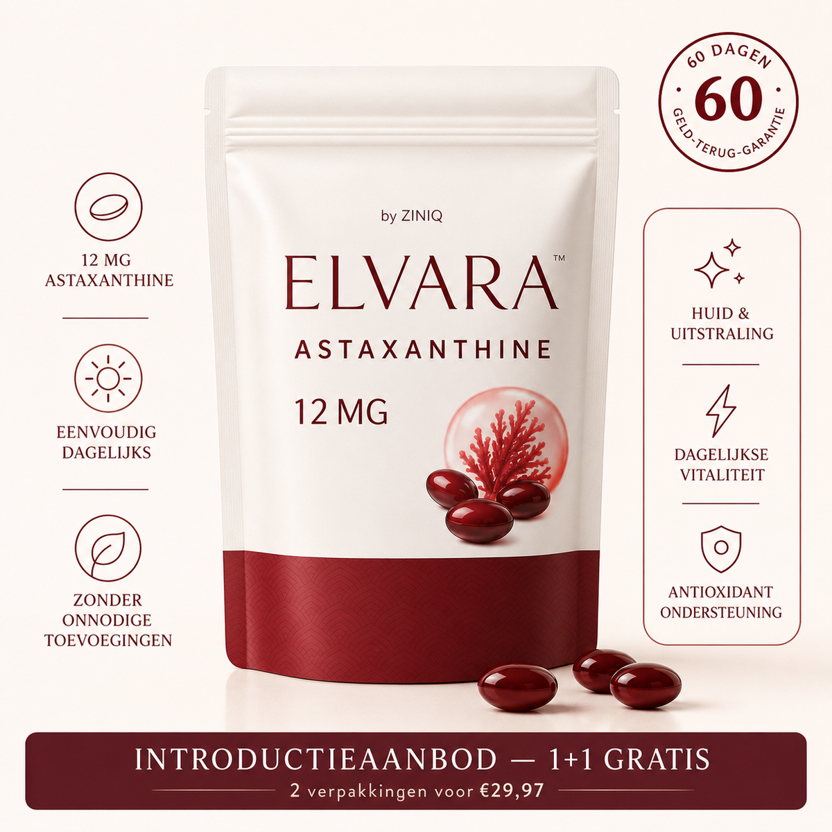 Elvara™ Astaxanthin 12mg