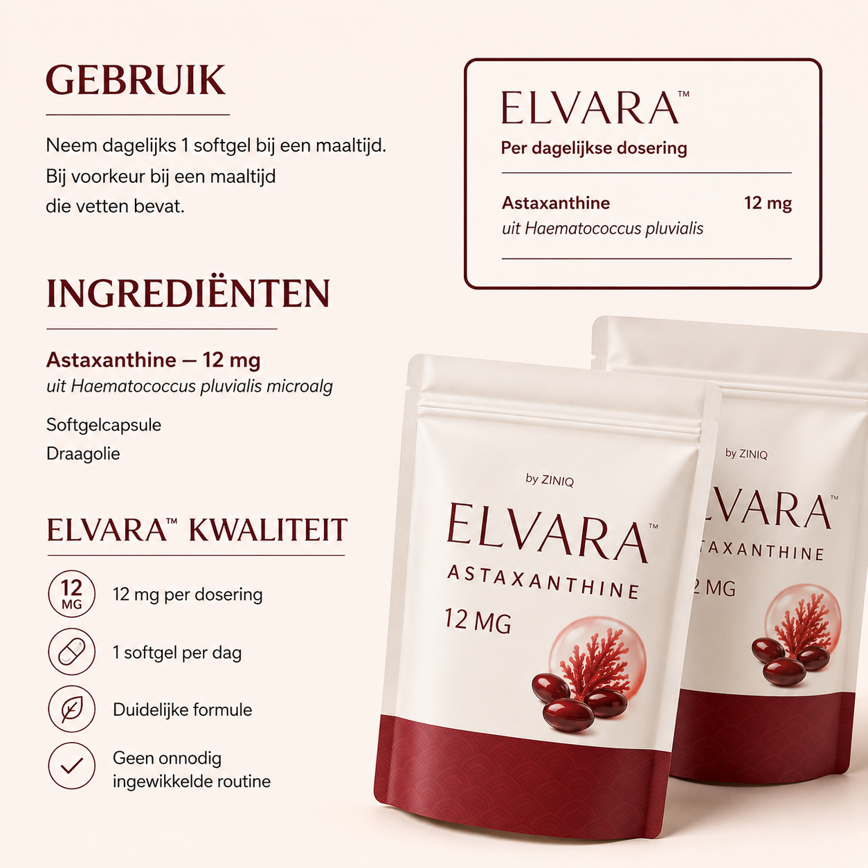 Elvara™ Astaxanthin 12mg