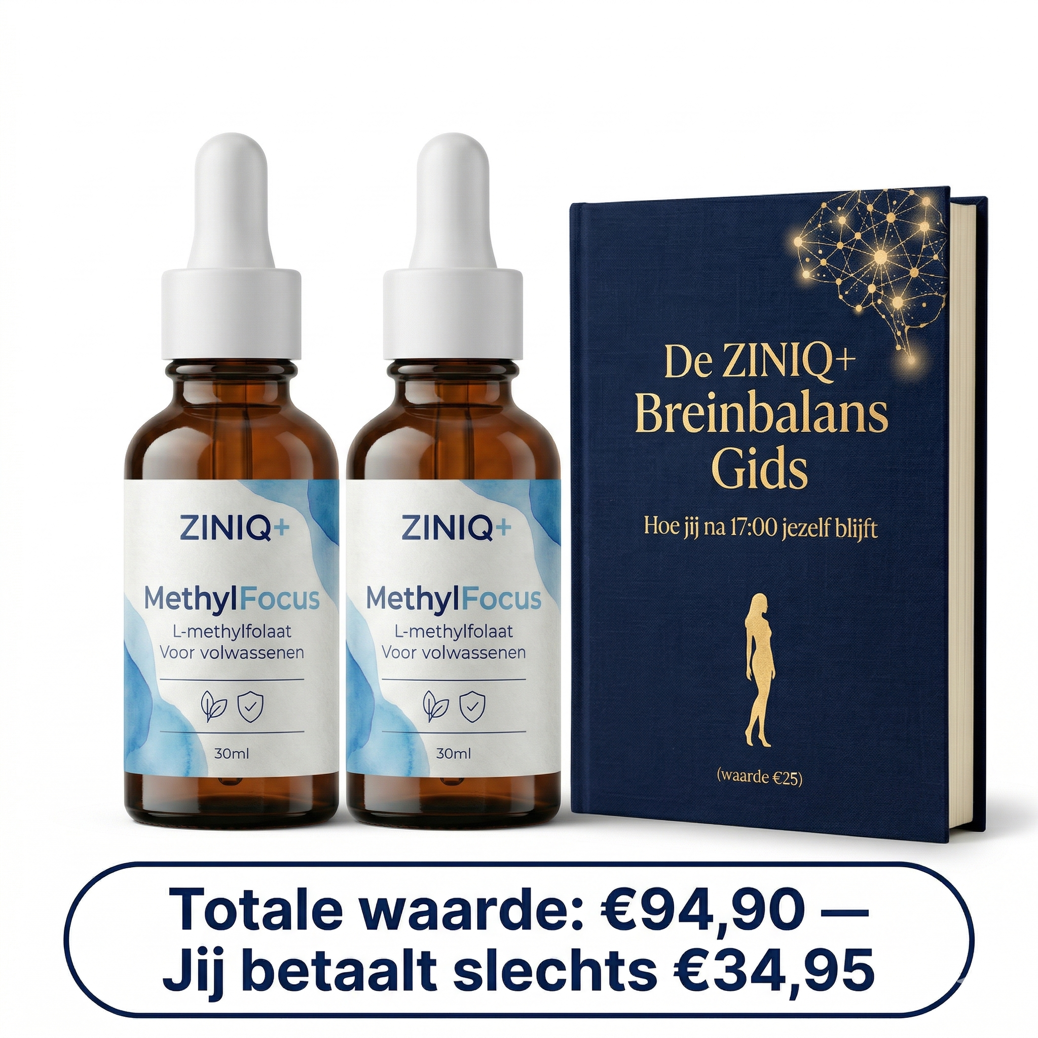 ZINIQ+ MethylFocus Adults | Activated folate for calm, focus, and mental resilience
