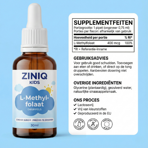ZINIQ Kids L-Methylfolate | Peace of mind after school — without medication. And a child who feels good about themselves again.