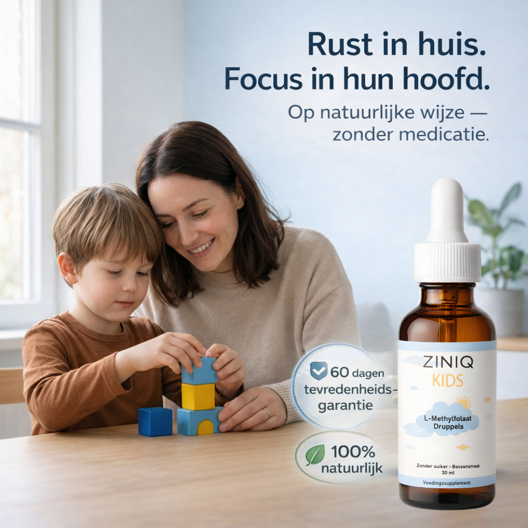ZINIQ™ KIDS L-Methylfolate | More peace. More focus, and a child who feels good about themselves again.
