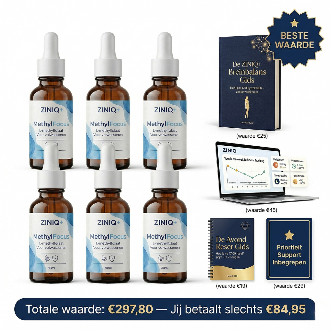 ZINIQ+ MethylFocus Adults | Activated folate for calm, focus, and mental resilience
